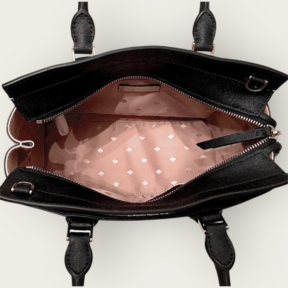 Kate Spade New York ~  NWOT Cameron Street Black White Beige Satchel Bag - Picture 3 of 13